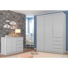 Roupeiro Com Gaveteiro Infantil Isis Cinza