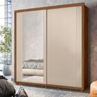 Roupeiro Com Porta E Espelho Theo Avelã/fendi Metalic