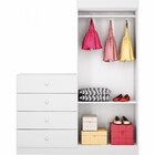 Roupeiro Cômoda Infantil Meu Bebê Branco Brilho Canaã