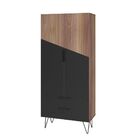 Roupeiro Compacto 2 Portas 6 Nichos 2 Gavetas  Brp 111 Brv Mó