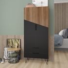 Roupeiro Compacto 2 Portas 6 Nichos 2 Gavetas  Brp 111 Brv Mó