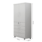 Roupeiro Conjugado 2 Portas 4 Gavetas New Maia Benetil Branco