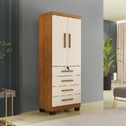 Roupeiro Conjugado 2 Portas 4 Gavetas New Maia Benetil Cinamo