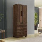 Roupeiro Conjugado 2 Portas 4 Gavetas New Maia Benetil Imbuia