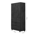 Roupeiro Conjugado 2 Portas 4 Gavetas New Maia Benetil Imbuia