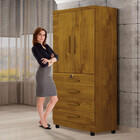 Roupeiro Conjugado Maia 02 Portas Benetil Móveis Rovere Rústi