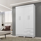 Roupeiro Copacabana New 4 Portas 2 Gavetas Benetil Branco