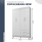 Roupeiro Copacabana New 4 Portas 2 Gavetas Benetil Branco