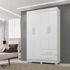 Roupeiro Copacabana New 4 Portas 2 Gavetas Benetil Branco