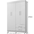 Roupeiro Copacabana New 4 Portas 2 Gavetas Benetil Cinamomo