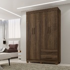 Roupeiro Copacabana New 4 Portas 2 Gavetas Benetil Imbuia