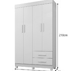 Roupeiro Copacabana New 4 Portas 2 Gavetas Benetil Imbuia-off