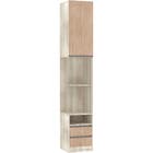 Roupeiro Criado Direito 40cm Legno Crema  1 Porta 2 Gavetas Cumaru 236x40,3x45cm Prime Luciane