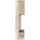 Roupeiro Criado Esquerdo 40cm Legno Crema  1 Porta 2 Gavetas Cumaru 236x40,3x45cm Prime Luciane