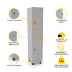 Roupeiro De Aço 1m 02 Portas Pitão Pandin - Cinza