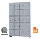 Roupeiro De Aço 20 Portas Pequenas – 1,96×1,23×0,36m – Cz/cz