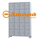 Roupeiro De Aço 20 Portas Pequenas – 1,96×1,23×0,36m – Cz/cz