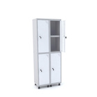 Roupeiro De Aço 2m 04 Portas C/ Prat. Fechadura Pandin - Cinz