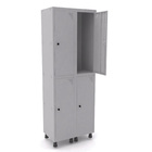 Roupeiro De Aço 2m 04 Portas Pitão Pandin - Cinza