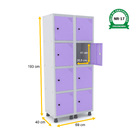 Roupeiro De Aço 2m 08 Portas Pitão Pandin - Cinza/lilás