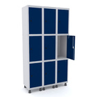 Roupeiro De Aço 3m 09 Portas Pitão Pandin - Cinza/azul Del Rey