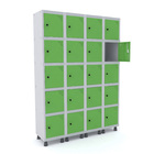 Roupeiro De Aço 4m 20 Portas Pitão Pandin - Cinza/verde