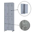 Roupeiro De Aço C/ 04 Portas Grandes – 1,96×0,63×0,36m – Cz/c