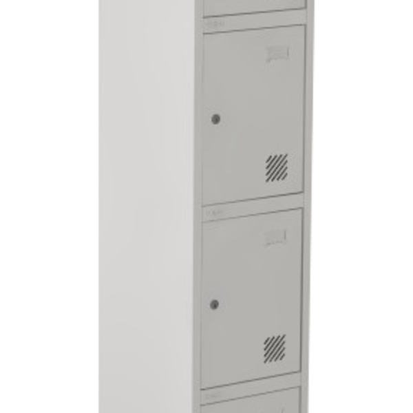 Roupeiro De Aço C/ 04 Portas Pequenas – 1,90×0,35×0,38m – Cz/