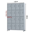 Roupeiro De Aço Com 16 Portas Pequenas – 1,96×1,23×0,36m – Cz