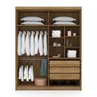 Roupeiro De Casal 4 Portas E Espelho Brasil Nature Fendi