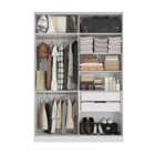 Roupeiro de Casal 2 Portas de Correr Branco Kappesberg 230x158x56cm