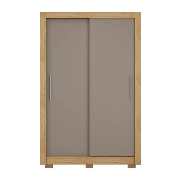 Roupeiro com 2 Portas de Correr e 2 Gavetas 15x46x133 MDP Lamina Mel Caemmun