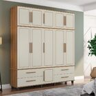 Roupeiro Decorativo 5 Portas Antony Mdf E Mdp Nature/offwhite