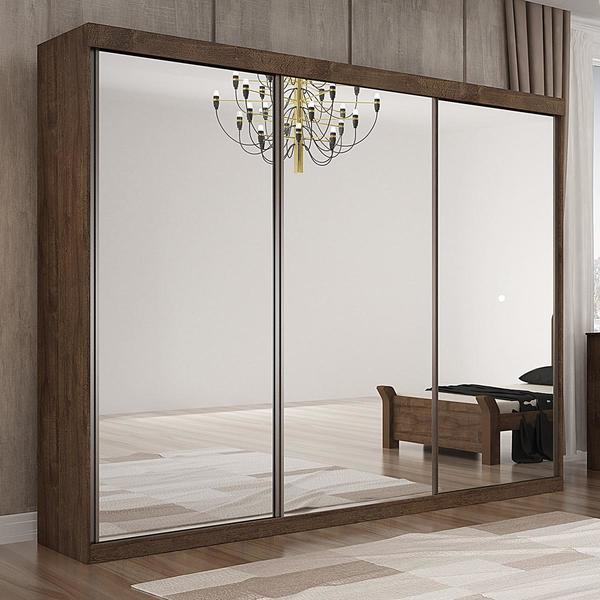 Roupeiro Diamantina 3 Portas Com 3 Espelhos - Canion - Valver