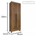 Roupeiro Dubai 2 Portas Cinamomo – Rv Móveis