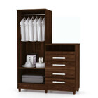 Roupeiro E Cômoda Line Com Pés 3-1 Vila Rica