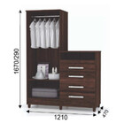 Roupeiro E Cômoda Line Com Pés 3-1 Vila Rica