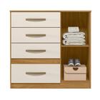 Roupeiro E Cômoda Sapateira Cantão Freijó Off White