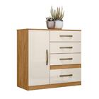 Roupeiro E Cômoda Sapateira Cantão Freijó Off White