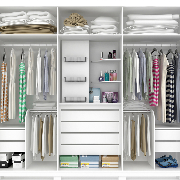 Roupeiro Elisa 6 Portas - 100% MDF - Branco - Panan | Leroy Merlin