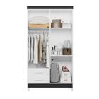 Roupeiro Emma Branco/titanium/azul Mate/rosa Mate