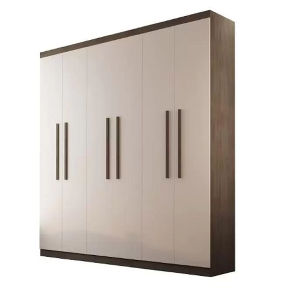 Roupeiro Espanha Móveis Rufato  6 Portas E 2 Gavetas - Café O