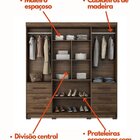 Roupeiro Estrela - Nogueira