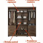 Roupeiro Estrela - Nogueira