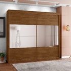 Roupeiro F108 Gold 2 Portas Deslizantes Com Espelho - Malbec