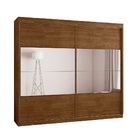 Roupeiro F108 Gold 2 Portas Deslizantes Com Espelho - Malbec