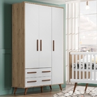 Roupeiro Falls Carvalho Rústico Branco