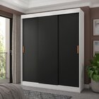 Roupeiro Flex 3 Portas 4 Gavetas Reversível Capri Branco/preto