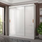 Roupeiro Flex 3 Portas 4 Gavetas Reversível Capri Branco/preto