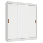 Roupeiro Flex 3 Portas 4 Gavetas Reversível Capri Branco/preto